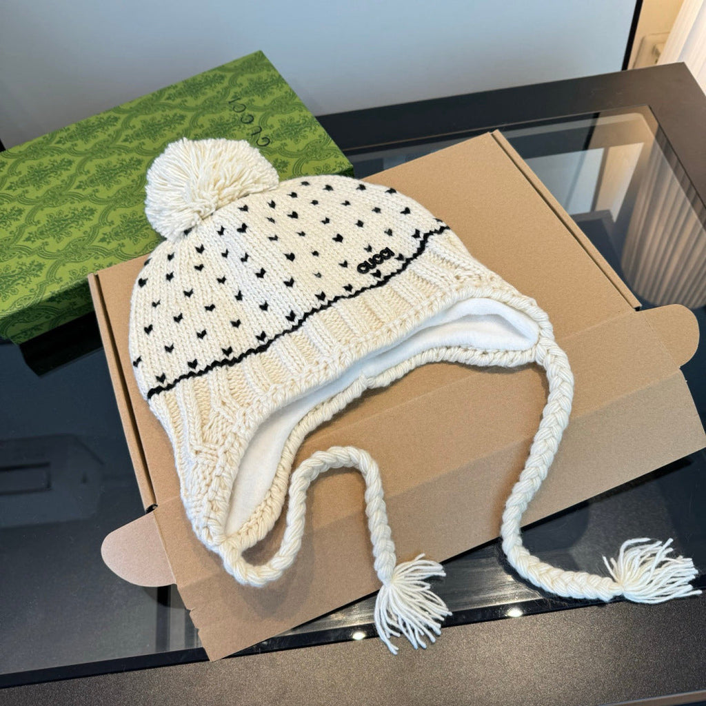 knit trapper beanie